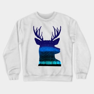 Deer in the night Crewneck Sweatshirt